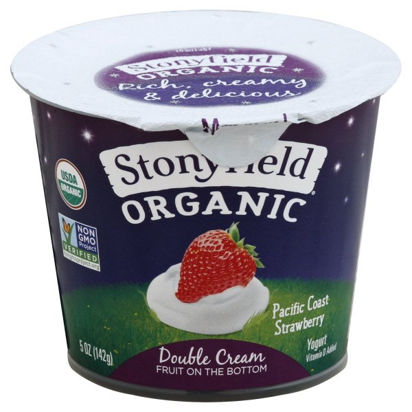 Stonyfield Double Cream Pacific Coast Strawberry Yogurt Shop Yogurt at HEB