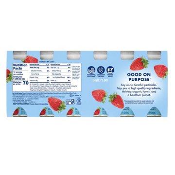 Stonyfield Organic Kids Low Fat Yogurt Smoothie - Strawberry, 12 ct