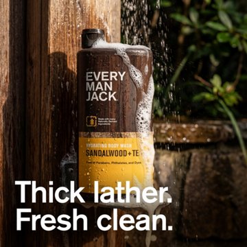Every Man Jack Body Wash - Sandalwood, 16.9 oz