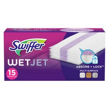 Swiffer WetJet Multi Surface Floor Cleaner Spray Mop Pad Refills, 15 ct