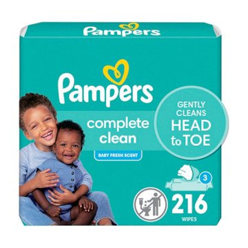 Pampers Complete Clean Baby Wipes - Fresh Scent, 3 pk, 216 ct