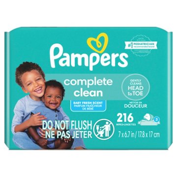 Pampers Complete Clean Baby Wipes - Fresh Scent, 3 pk
