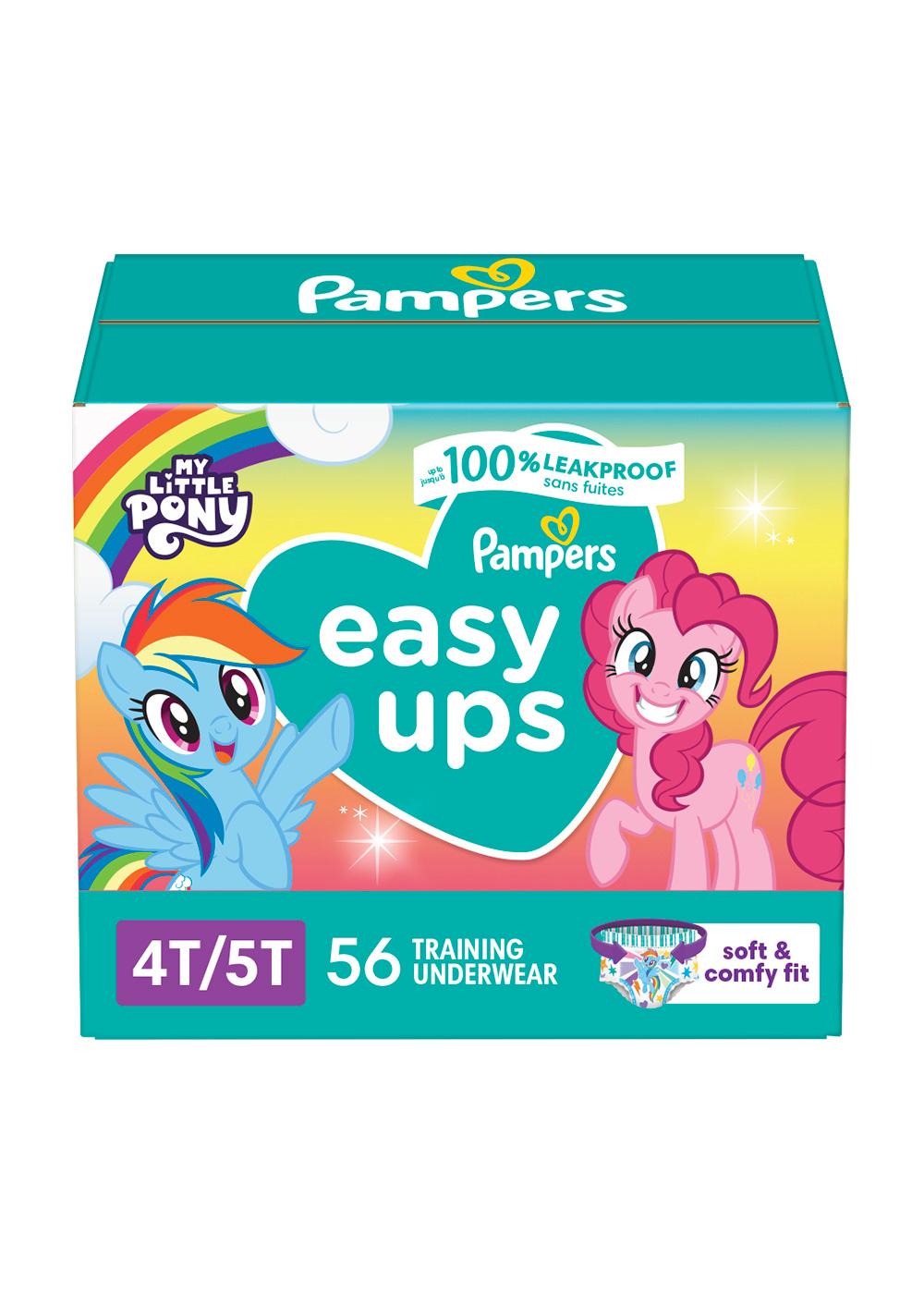 Pampers Easy Ups Training Underwear Girls, Size 4T-5T, 74 Ct