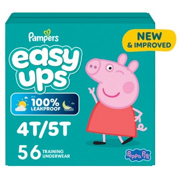 Pampers Easy Ups Peppa Pig Training Underwear - Size 6 (4T-5T), 56 ct