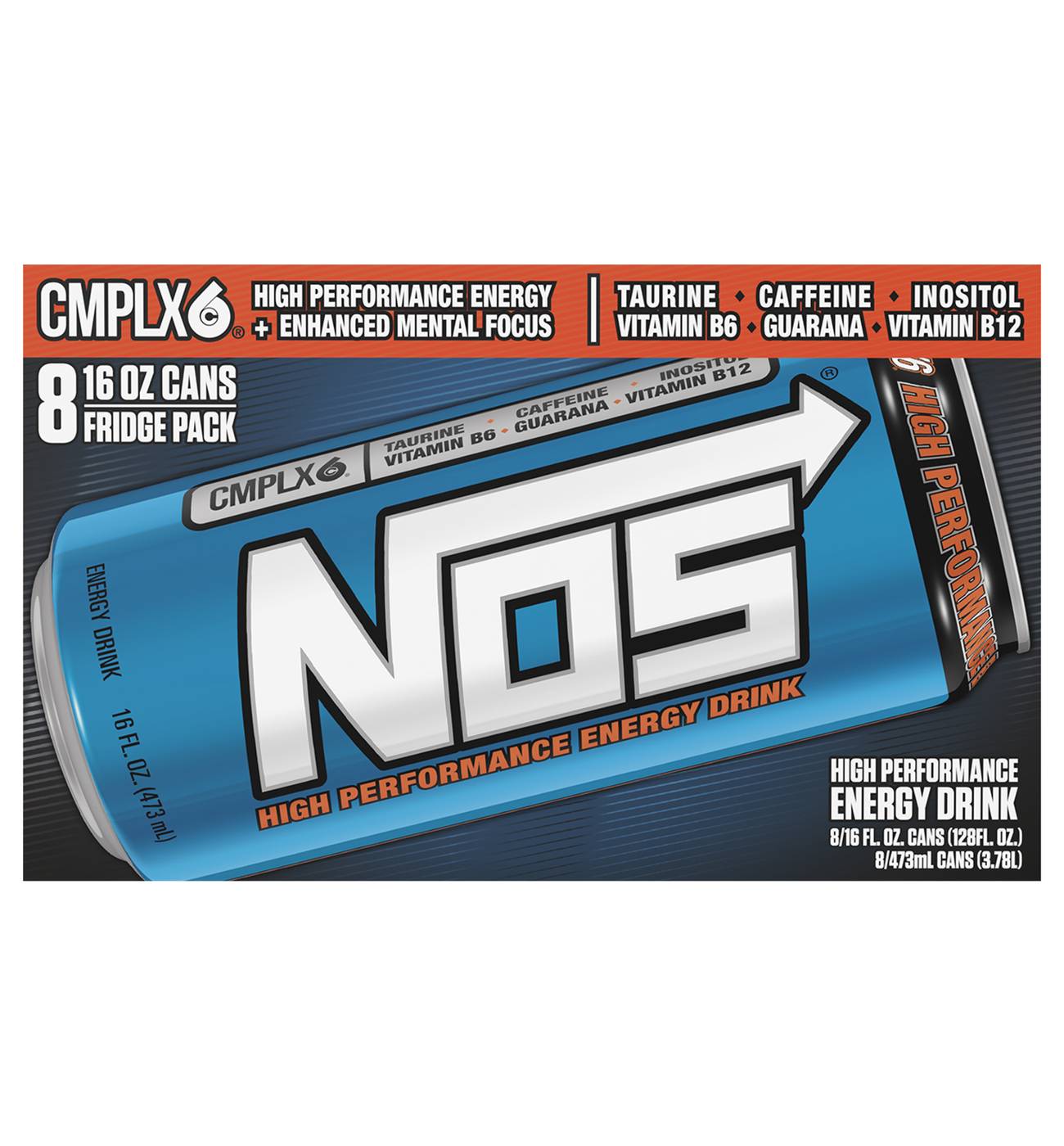 NOS Original Energy Drink 16 oz Cans; image 1 of 2