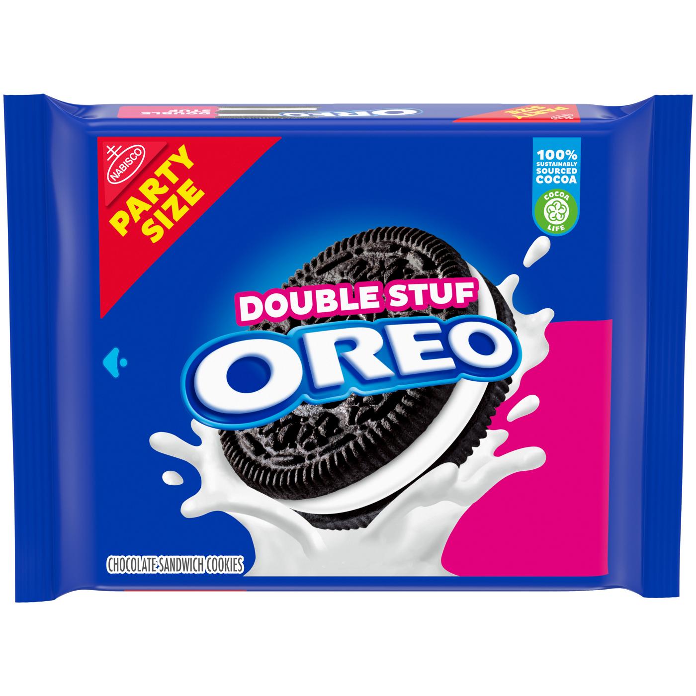 OREO Double Stuf Chocolate Sandwich Cookies - Party Size; image 1 of 18