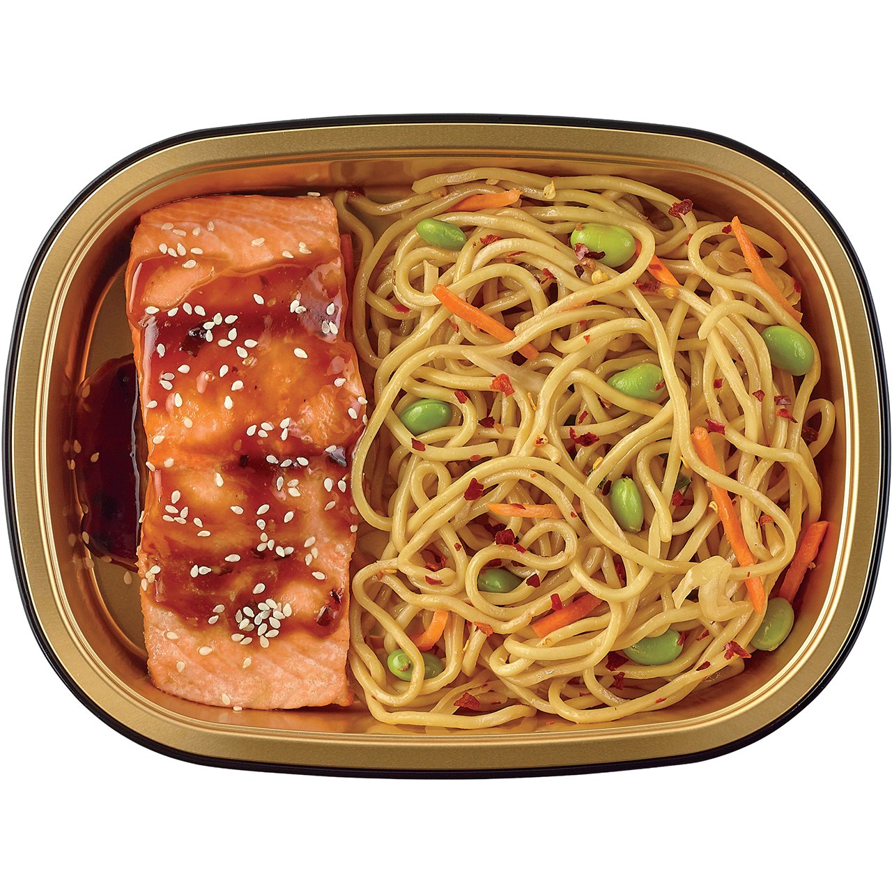 Meal Simple by H-E-B Teriyaki Atlantic Salmon & Spicy Sesame Noodles, 12 oz