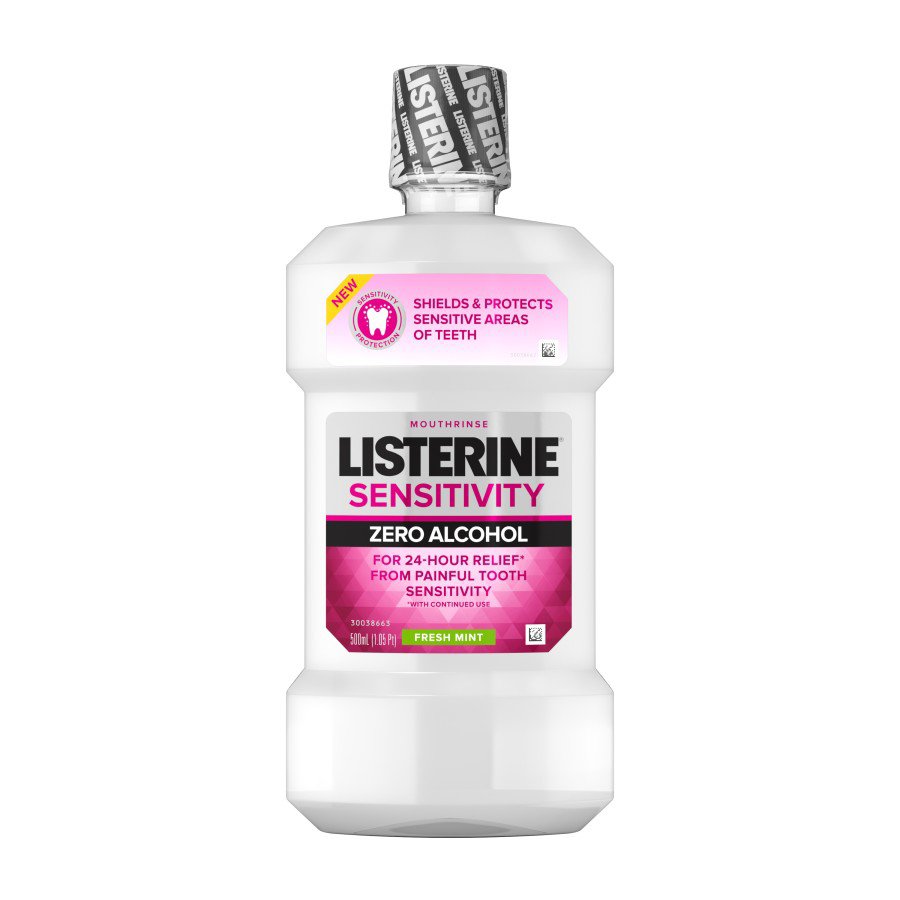 Listerine Sensitivity Zero Alcohol Mouthrinse, Fresh Mint Shop Mouthwash at HEB