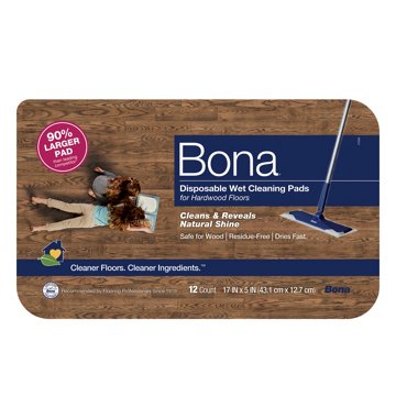 Bona Express Hardwood Floor Wet Cleaning Pads, 12 ct
