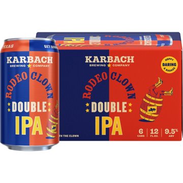 Karbach Rodeo Clown Double IPA Craft Beer 6 pk Cans, 12 oz