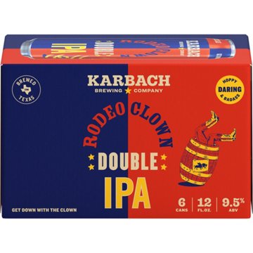 Karbach Rodeo Clown Double IPA Craft Beer 6 pk Cans, 12 oz