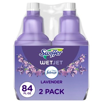 Swiffer Wet Jet Mop Refill Solution Floor Cleaner - Lavender Scent, 84.4 oz