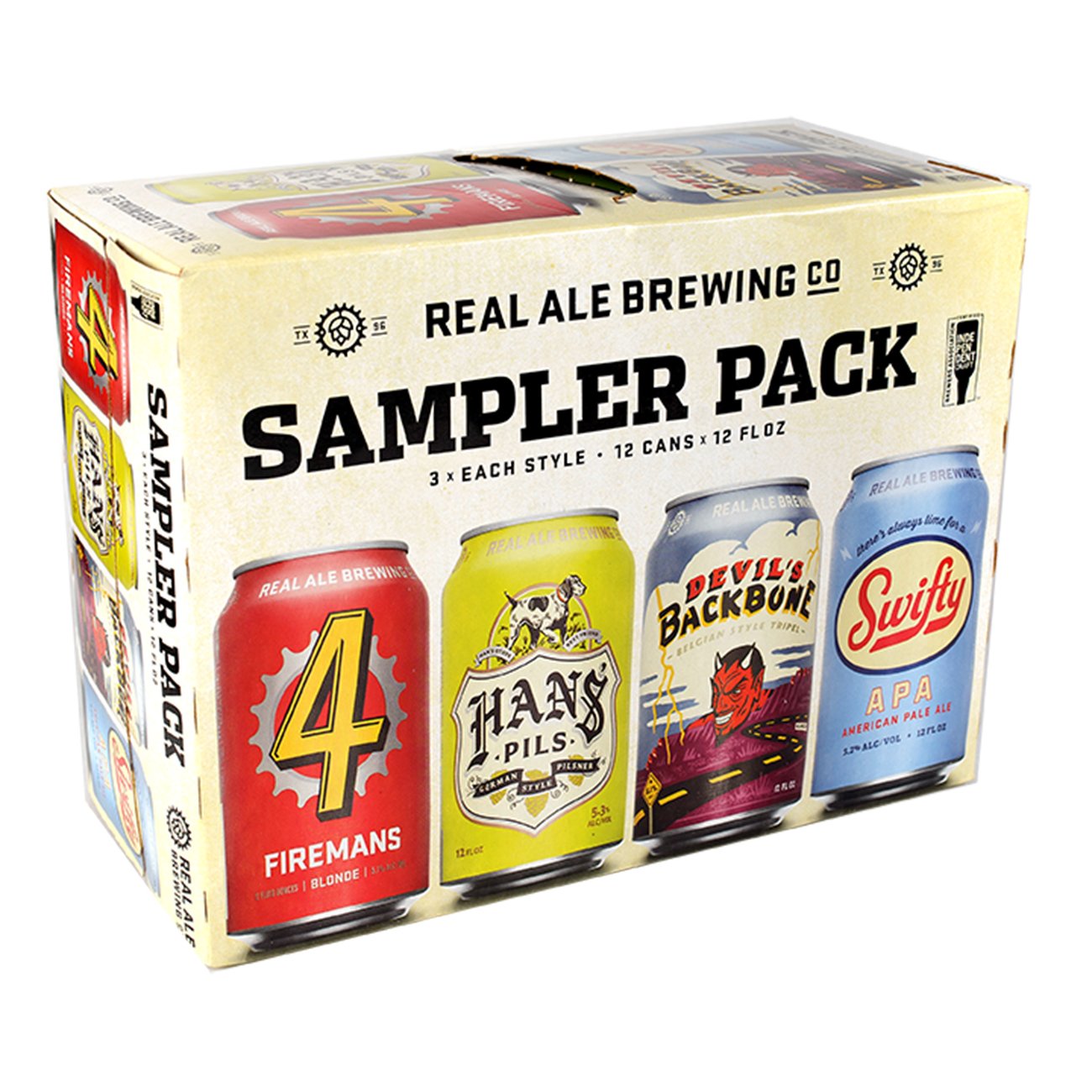 Real Ale Sampler Pack Beer 12 oz Cans Shop Beer at HEB