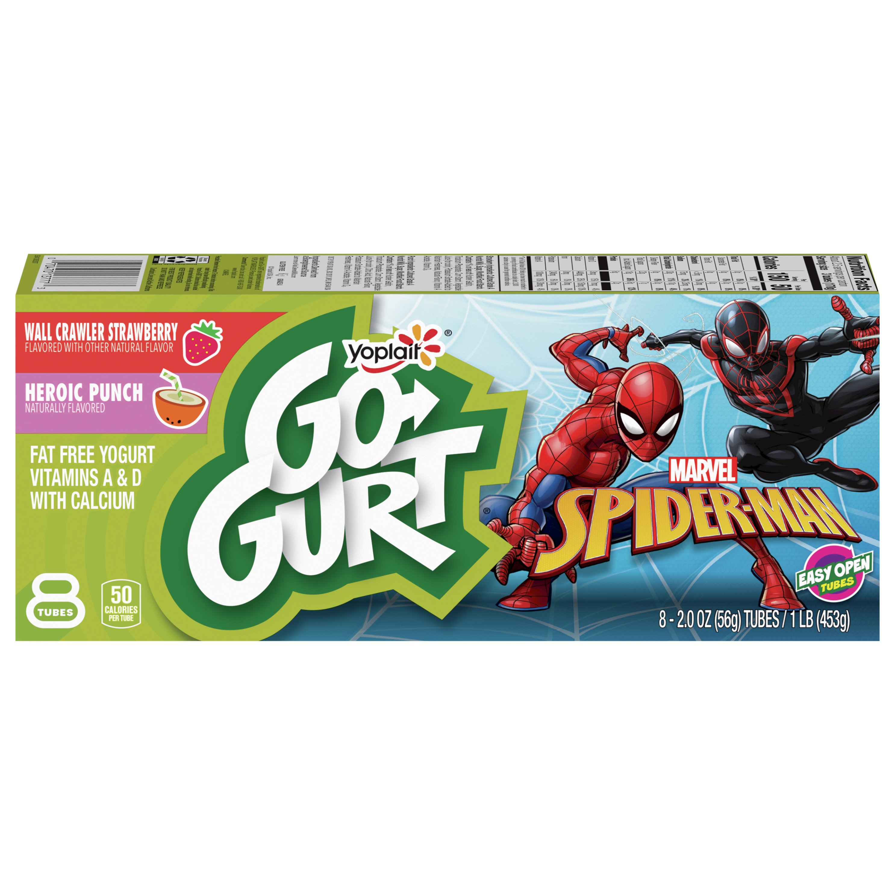 Yoplait GoGurt Fat Free Strawberry & Punch Yogurt Tubes Variety Pack, 8 ct