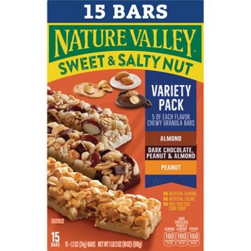 Nature Valley Sweet & Salty Nut Granola Bars Variety Pack, 15 ct