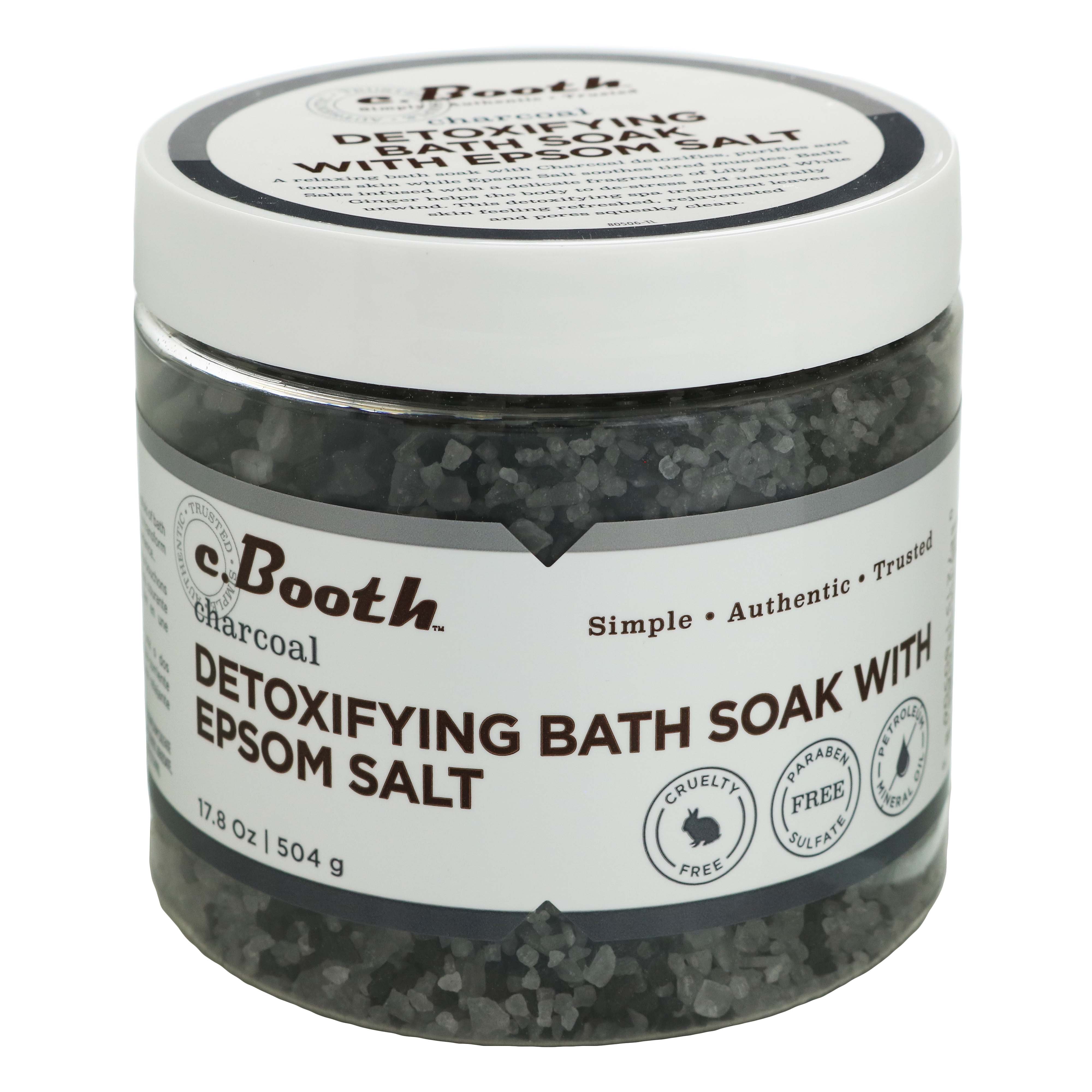 c. Booth Charcoal Detoxifying Bath Soak With Epsom Salt Shop Bubble