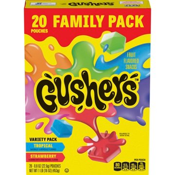 Gushers Fruit Snacks Variety Family Pack, 20 ct