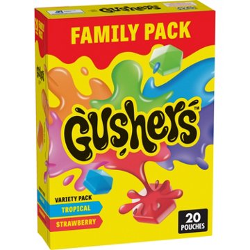 Gushers Fruit Snacks Variety Family Pack, 20 ct