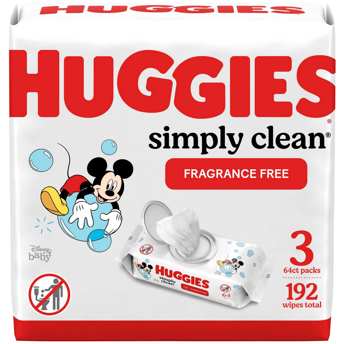 Huggies Simply Clean Fragrance Free Wipes 3 Pk; image 1 of 2