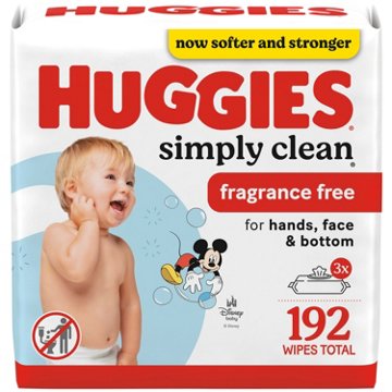 Huggies Simply Clean Baby Wipes - Unscented, 3 pk, 192 ct