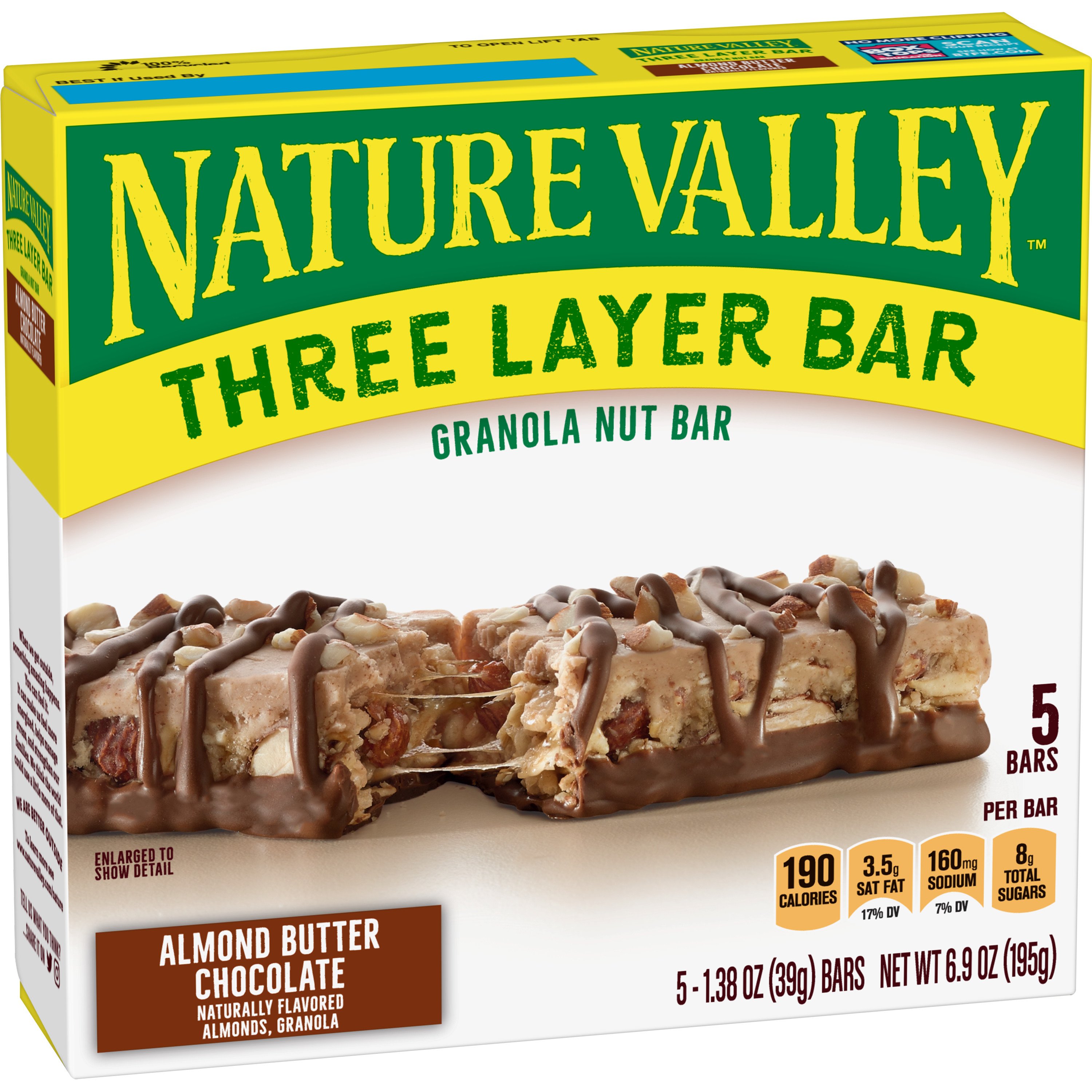 Nature Valley Almond Butter Chocolate Layered Granola Nut Bars Shop Granola & Snack Bars at HEB