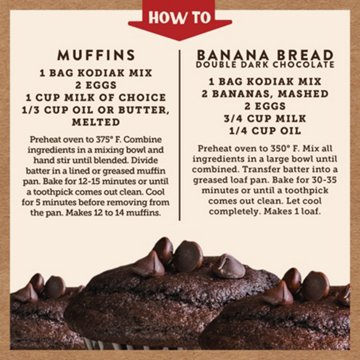 Kodiak 14g Protein-Packed Double Dark Chocolate Muffin Mix