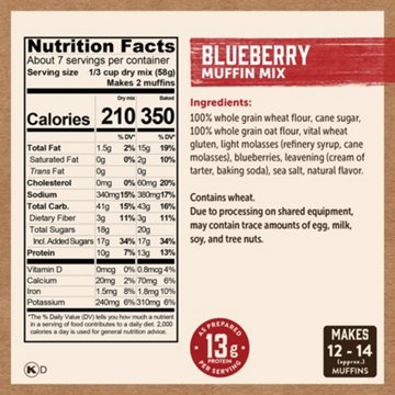 Kodiak 13g Protein Muffin Mix - Blueberry
