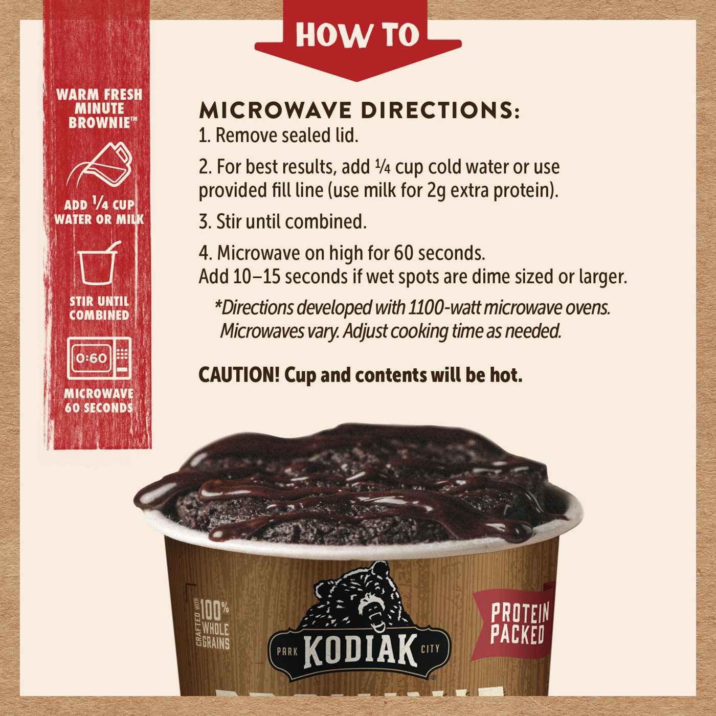 Kodiak 10g Protein Brownie Power Cup - Chocolate Fudge; image 2 of 4