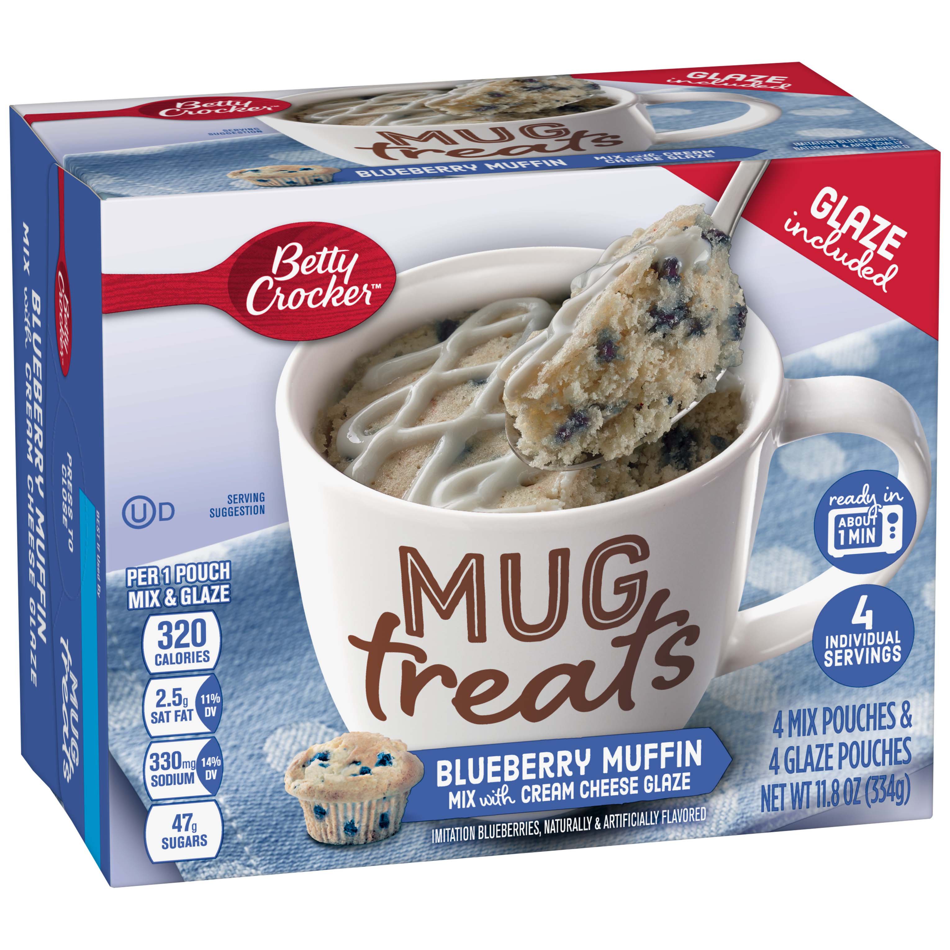 Betty Crocker Blueberry Muffin Cream Cheese Mug Treats - Shop Baking ...