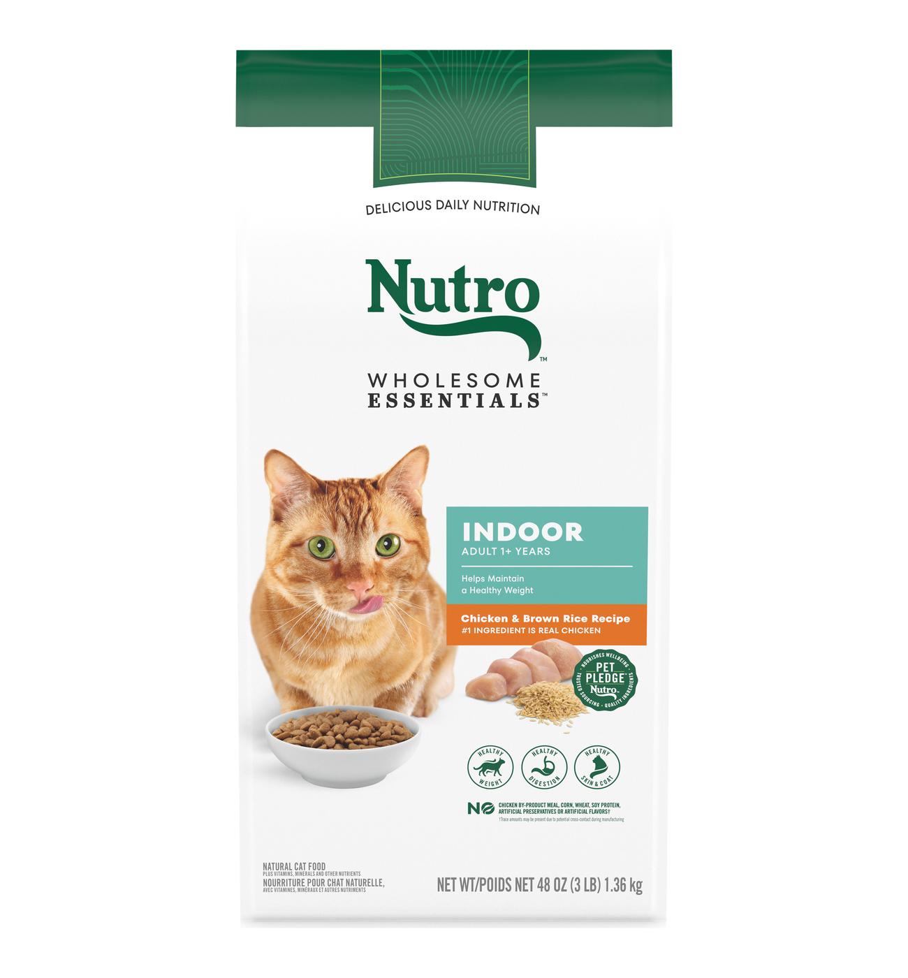 Nutro Wholesome Essentials Chicken & Brown Rice Adult Indoor Dry Cat Food; image 1 of 4