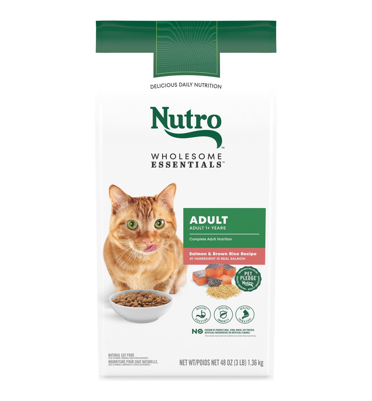 Nutro Wholesome Essentials Salmon & Brown Rice Adult Dry Cat Food; image 1 of 4