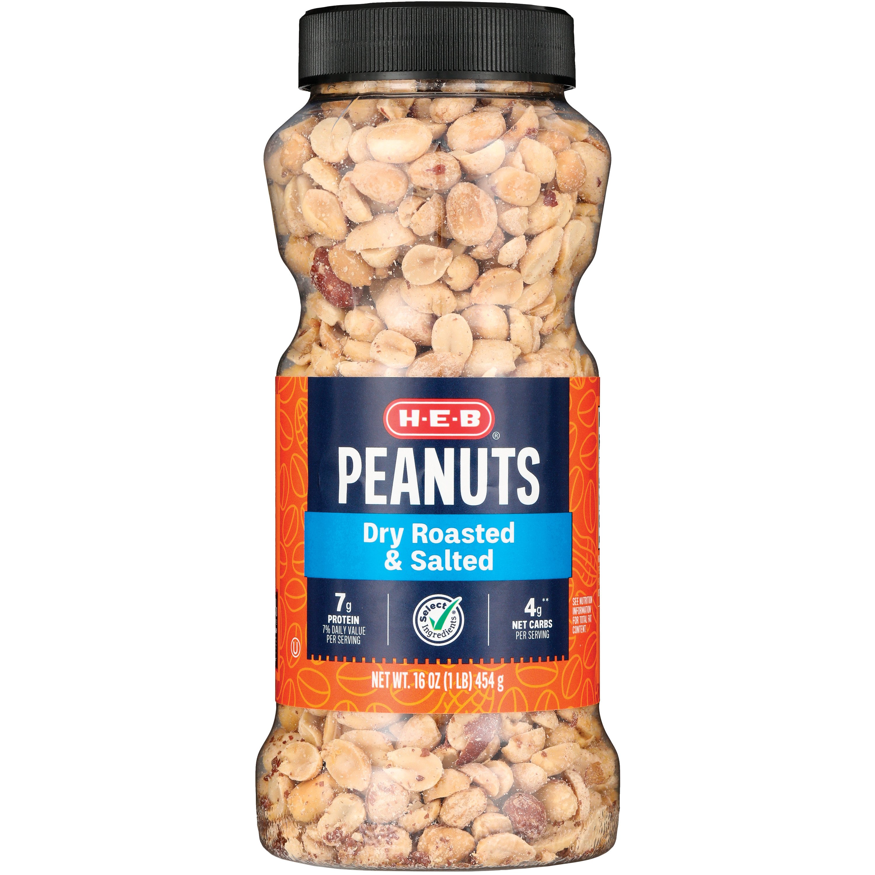 H-E-B Select Ingredients Dry Roasted & Salted Peanuts - Shop Nuts ...