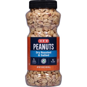 H-E-B Salted Dry Roasted Peanuts, 16 oz