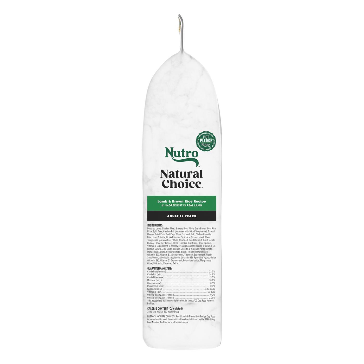 Nutro Natural Choice Lamb & Rice Dry Dog Food; image 2 of 4