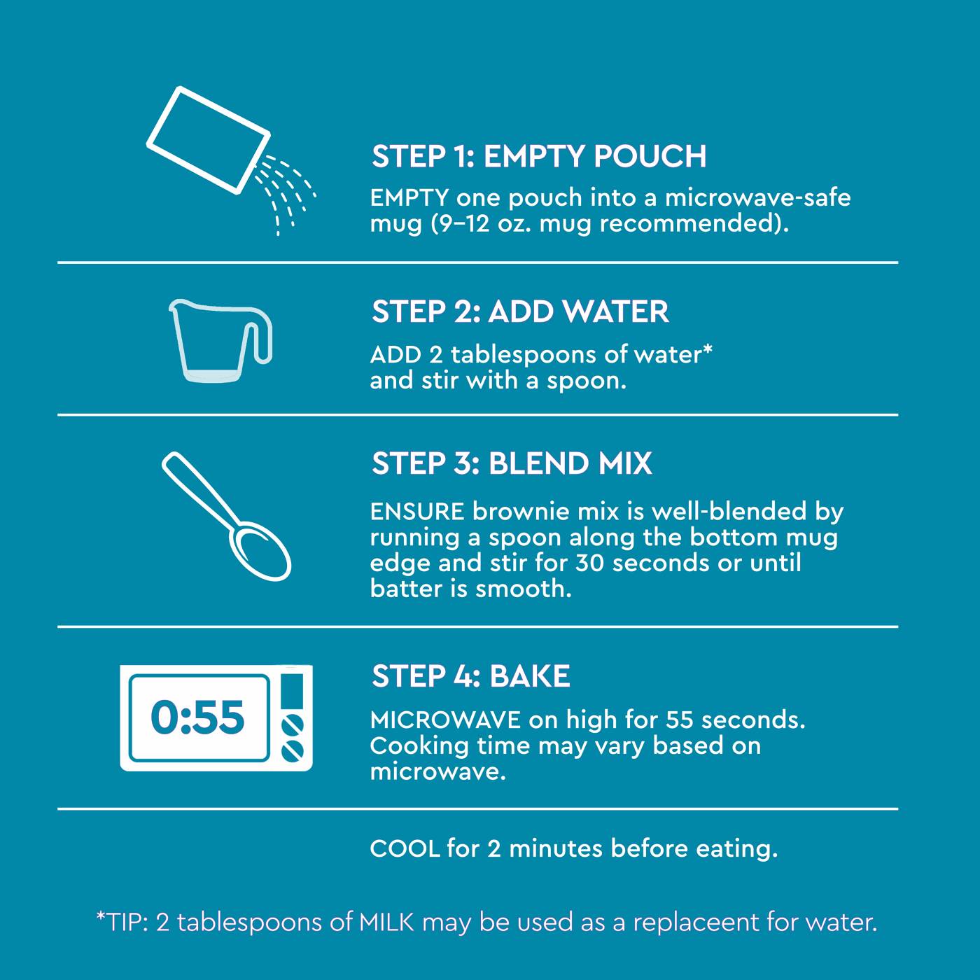 Duncan Hines Mug Cakes Walnut Brownie Mix; image 7 of 7