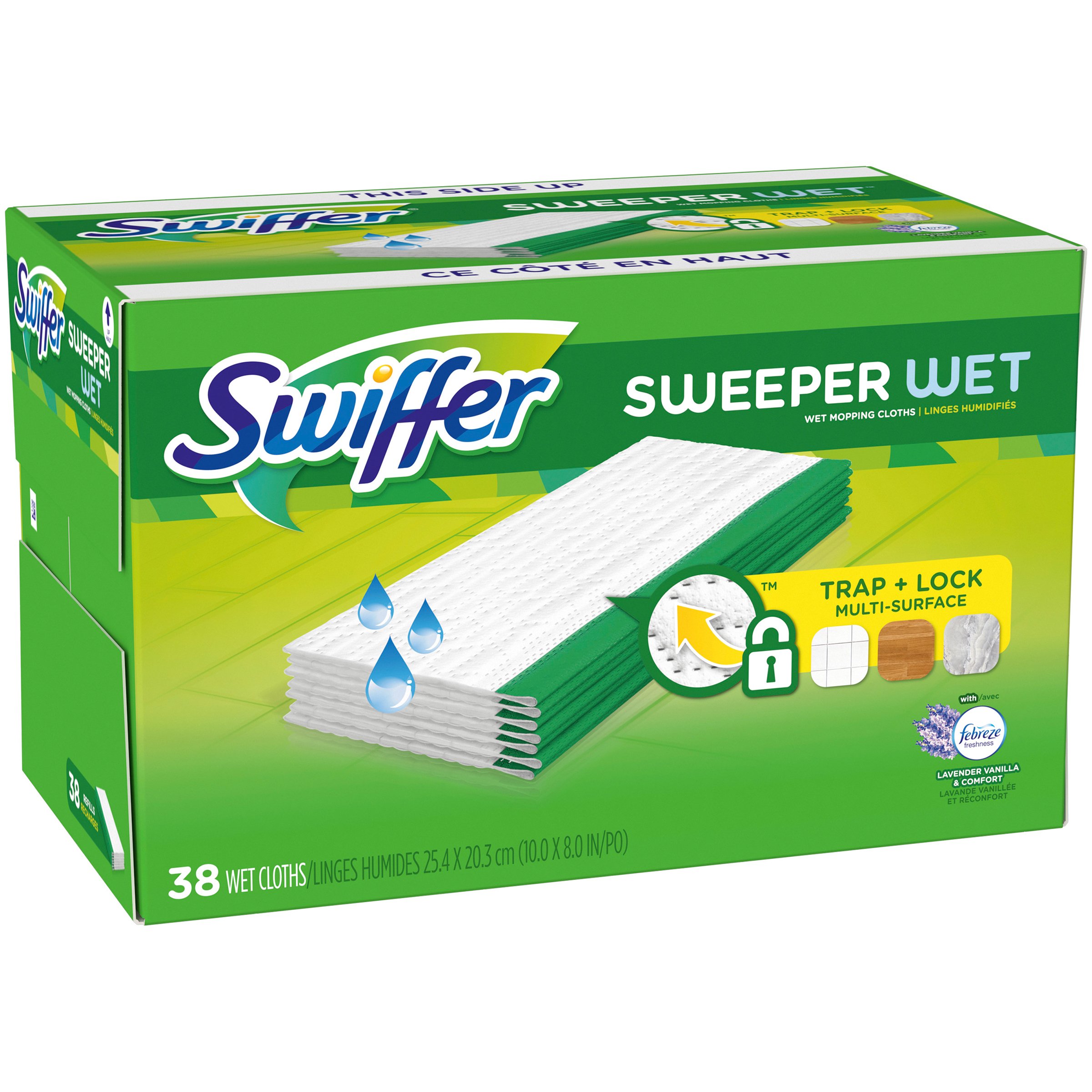 Swiffer Sweeper Wet Mopping Cloths, Multi-Surface Floor Cleaner, Fresh  Scent, 24 Count