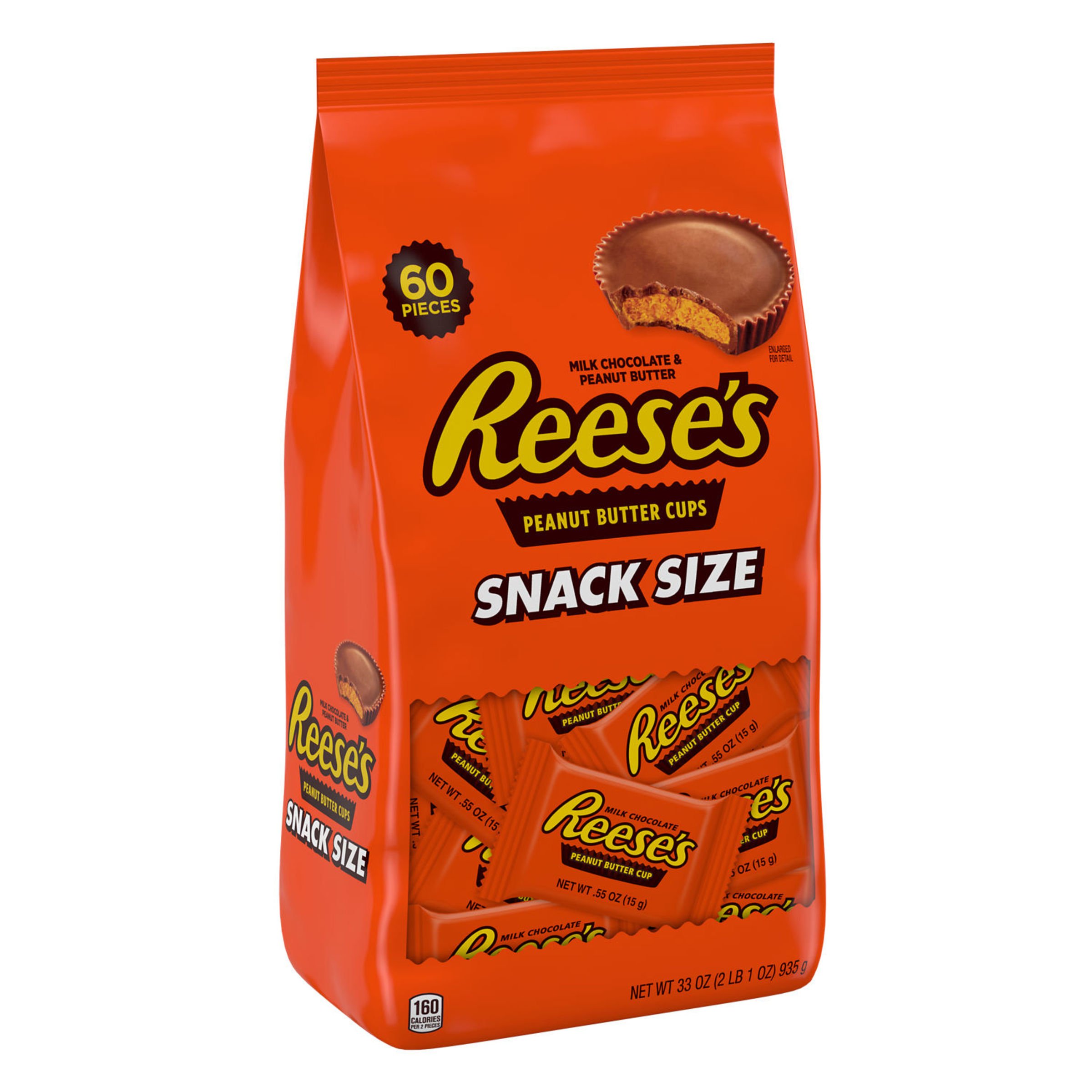 Reese's Milk Chocolate Peanut Butter Snack Size Cups Candy Individually ...