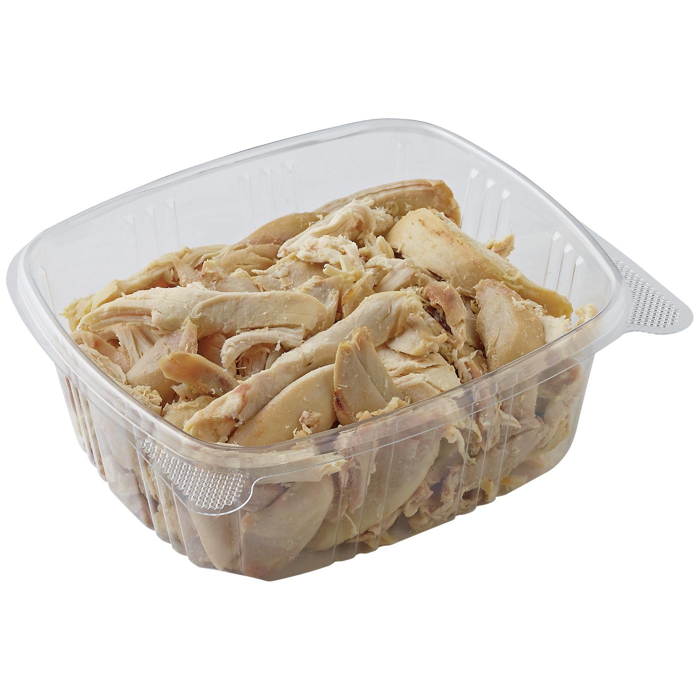 Meal Simple by H-E-B Shredded Dark & White Meat Rotisserie Chicken - Small (Sold Cold); image 1 of 2