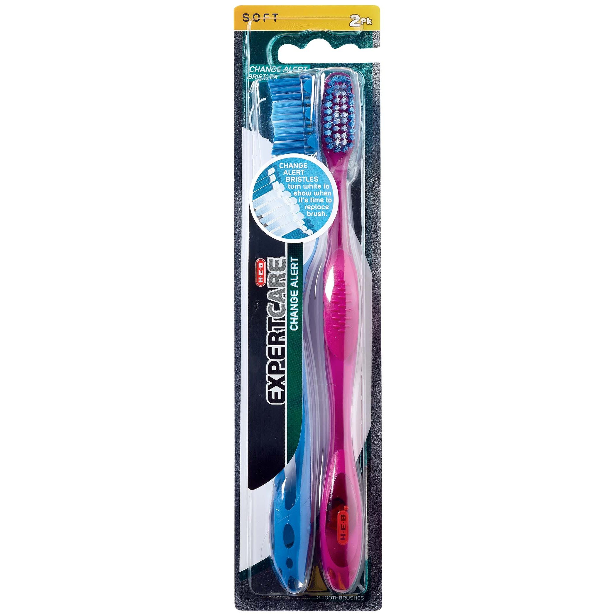 H-E-B Expert Care Change Alert Soft Toothbrushes - Shop Toothbrushes at ...