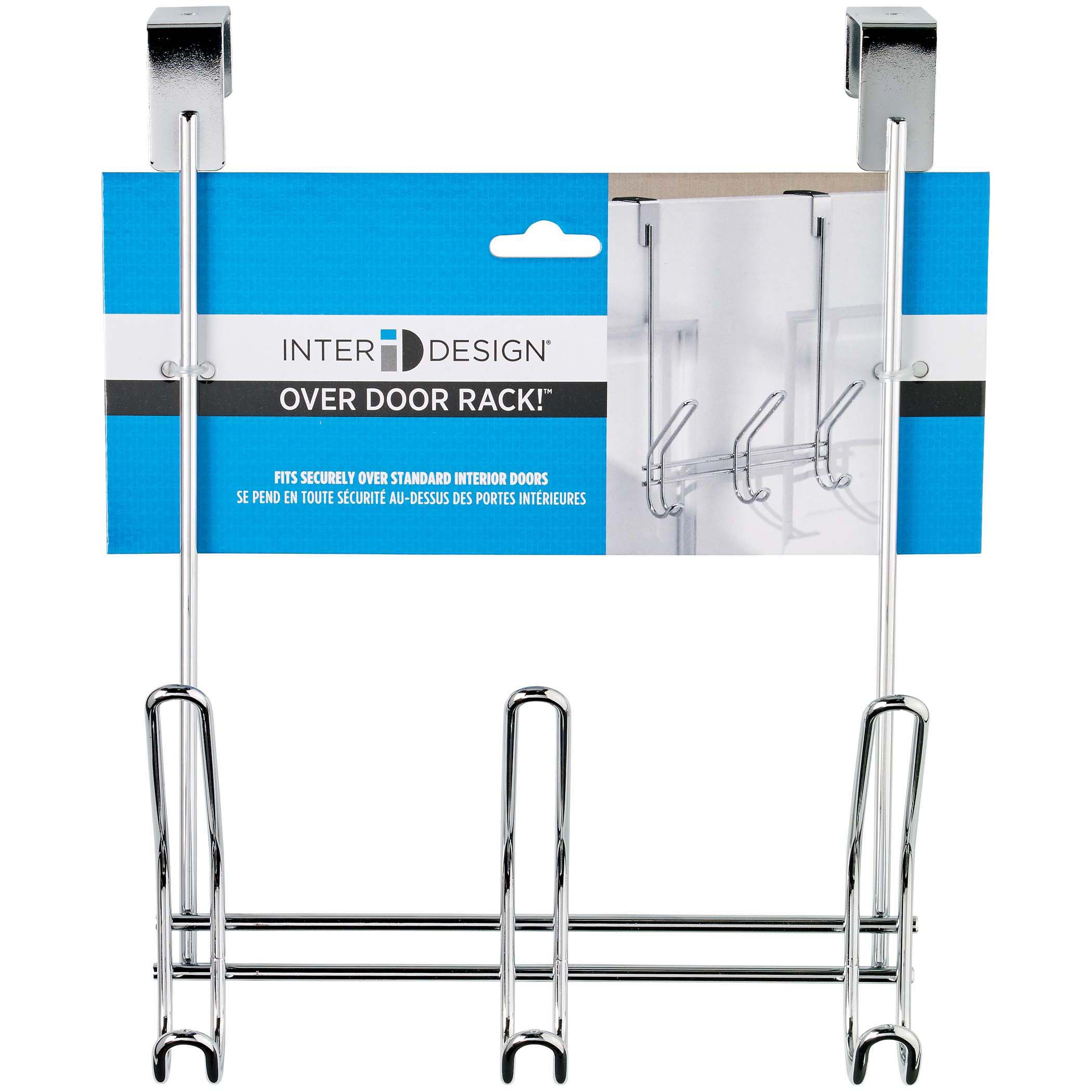 Interdesign Chrome Hanging Door Hooks Shop Closet &
