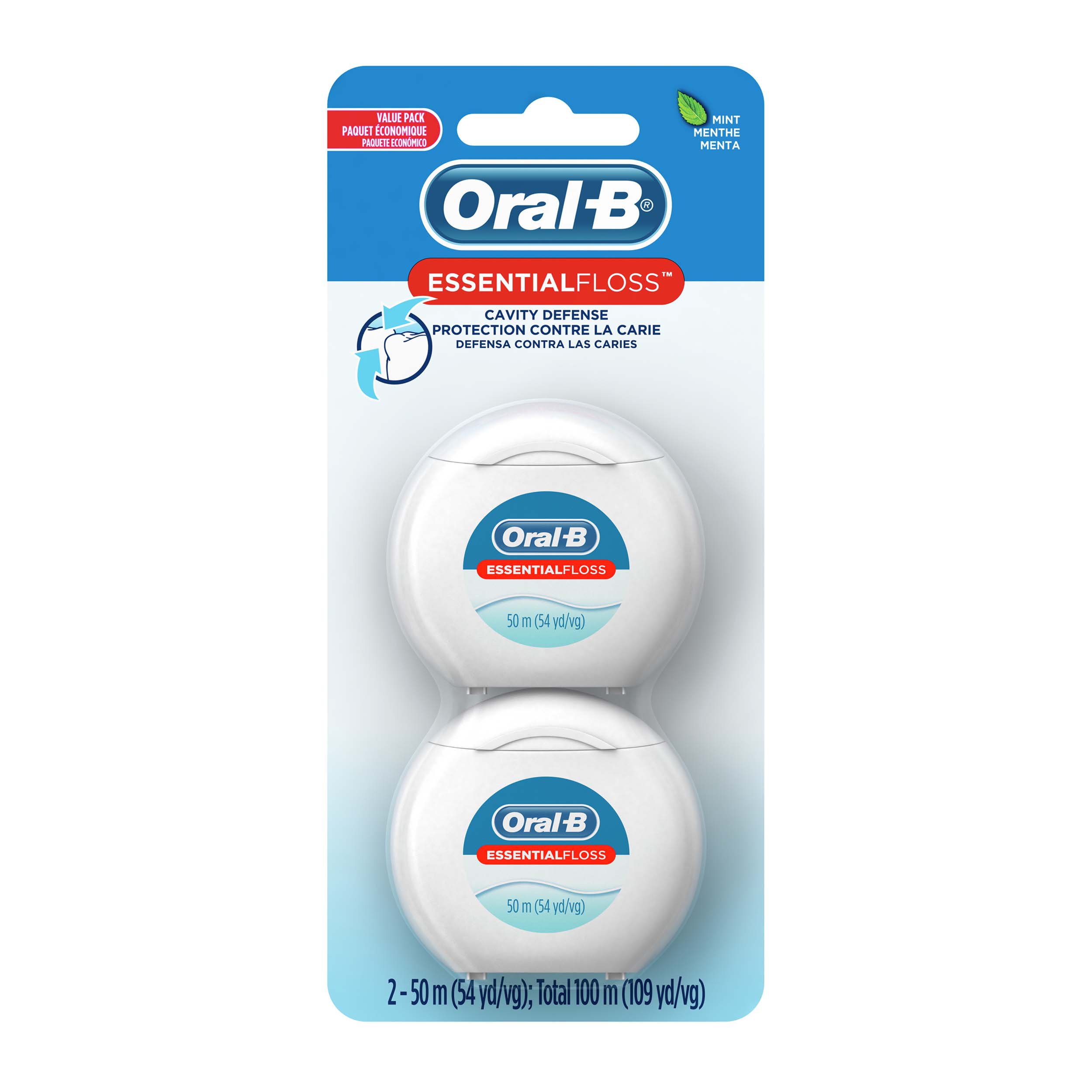 Oral-B EssentialFloss Cavity Defense Mint Dental Floss Value Pack ...