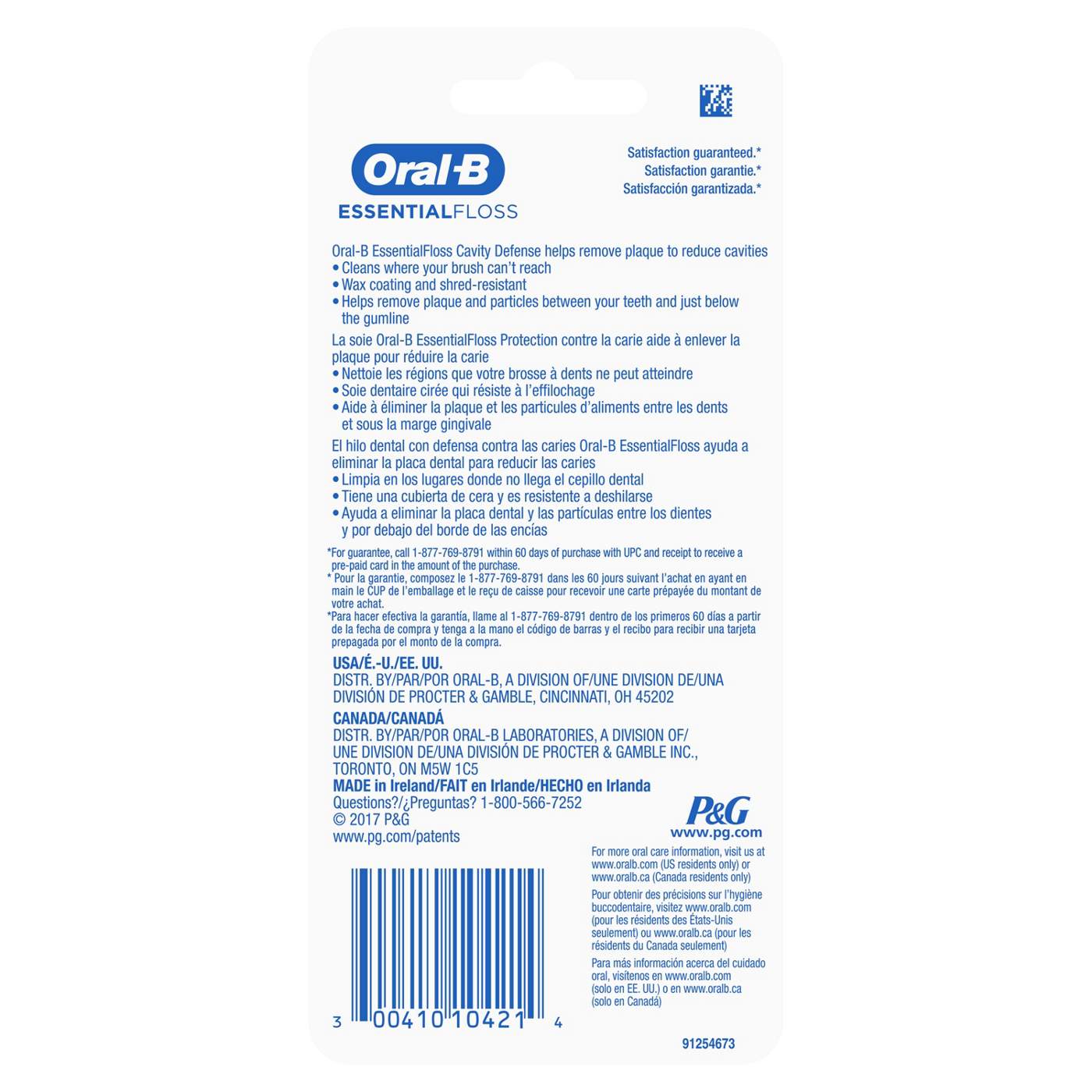 Oral-B EssentialFloss Cavity Defense Dental Floss - Mint; image 3 of 3