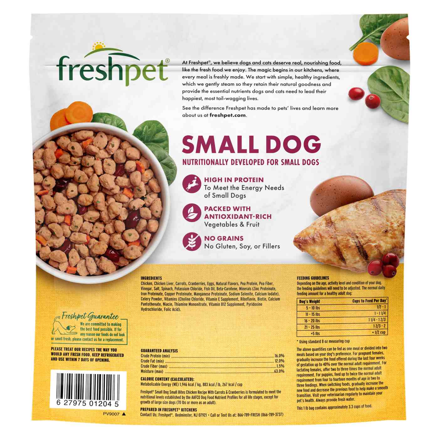 Freshpet Small Dog Bite Sized Chicken Fresh Dog Food Shop Food at HEB