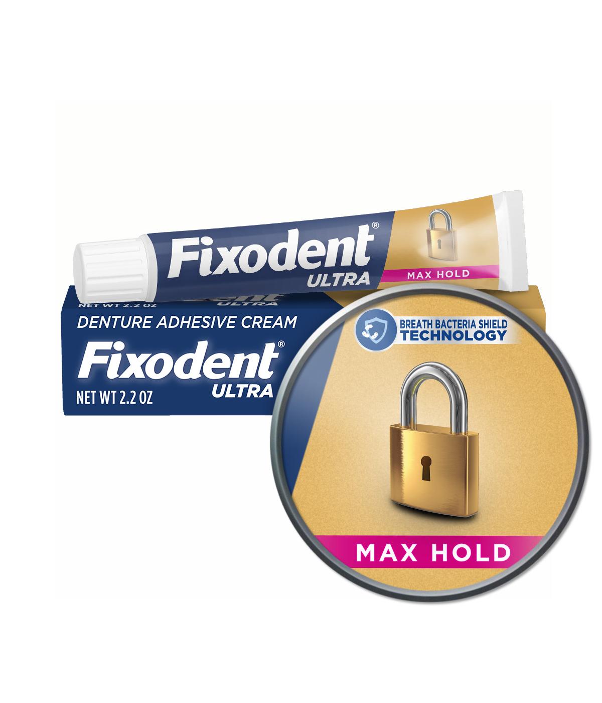 Fixodent Ultra Max Hold Denture Adhesive Cream; image 2 of 4