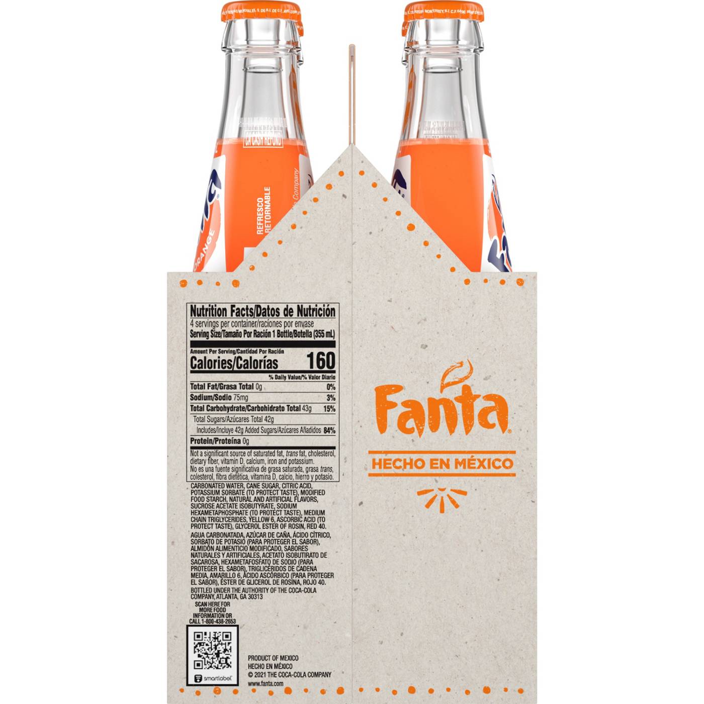 Fanta Hecho en Mexico Orange Soda 12 oz Glass Bottles; image 2 of 2