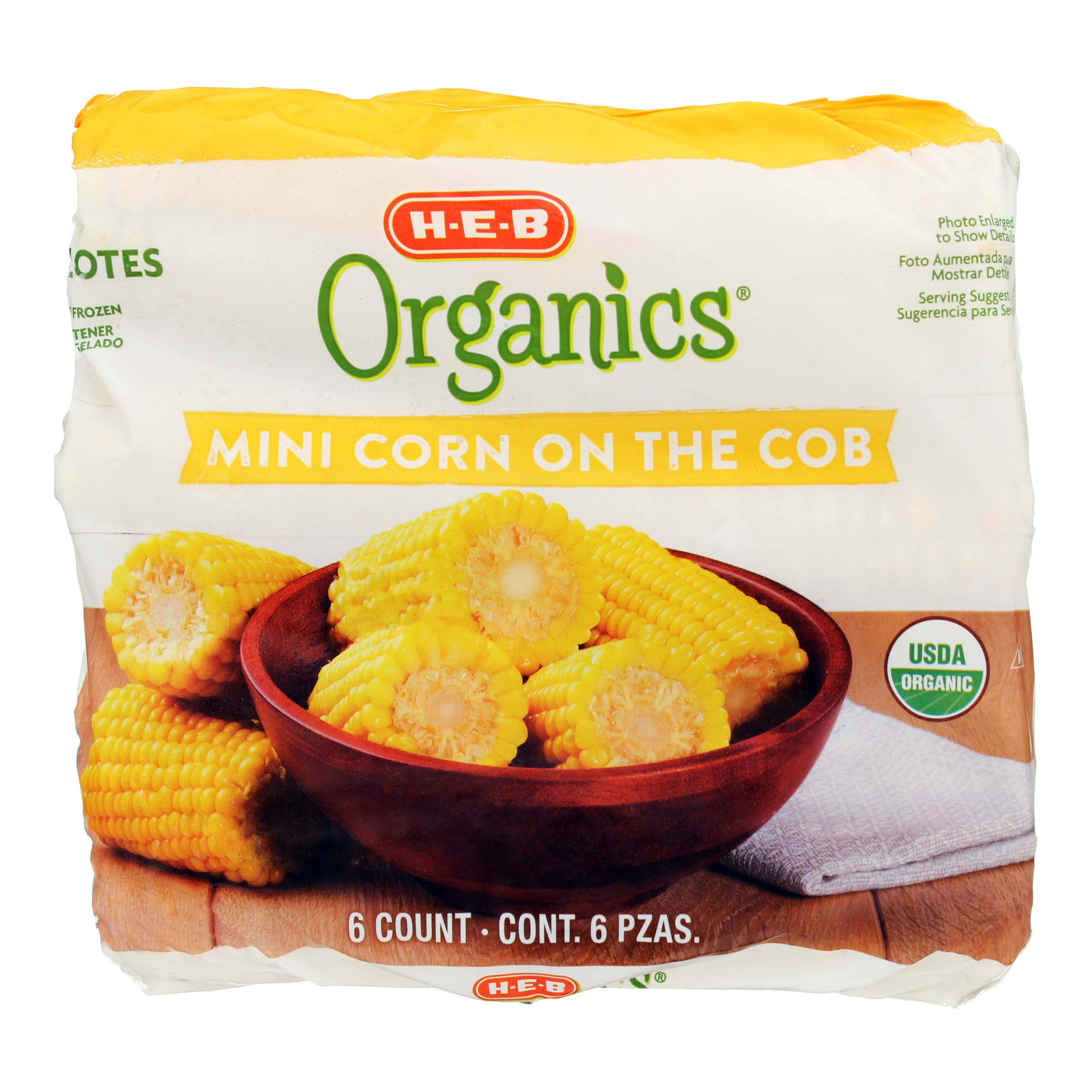 HEB Organics Mini Corn On The Cob Shop Corn at HEB