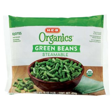 H-E-B Organics Steamable Green Beans, 16 oz