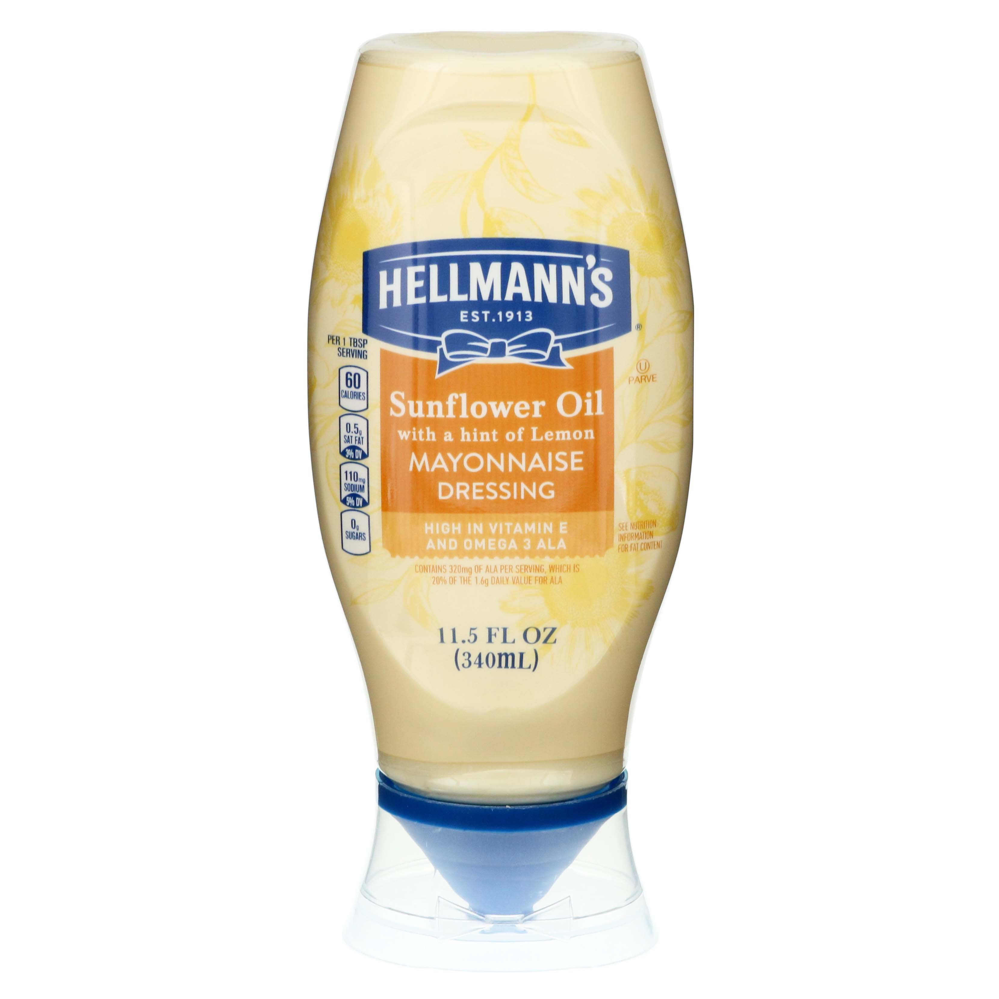 Hellmann's Sunflower Oil with Lemon Mayonnaise Shop Condiments at HEB