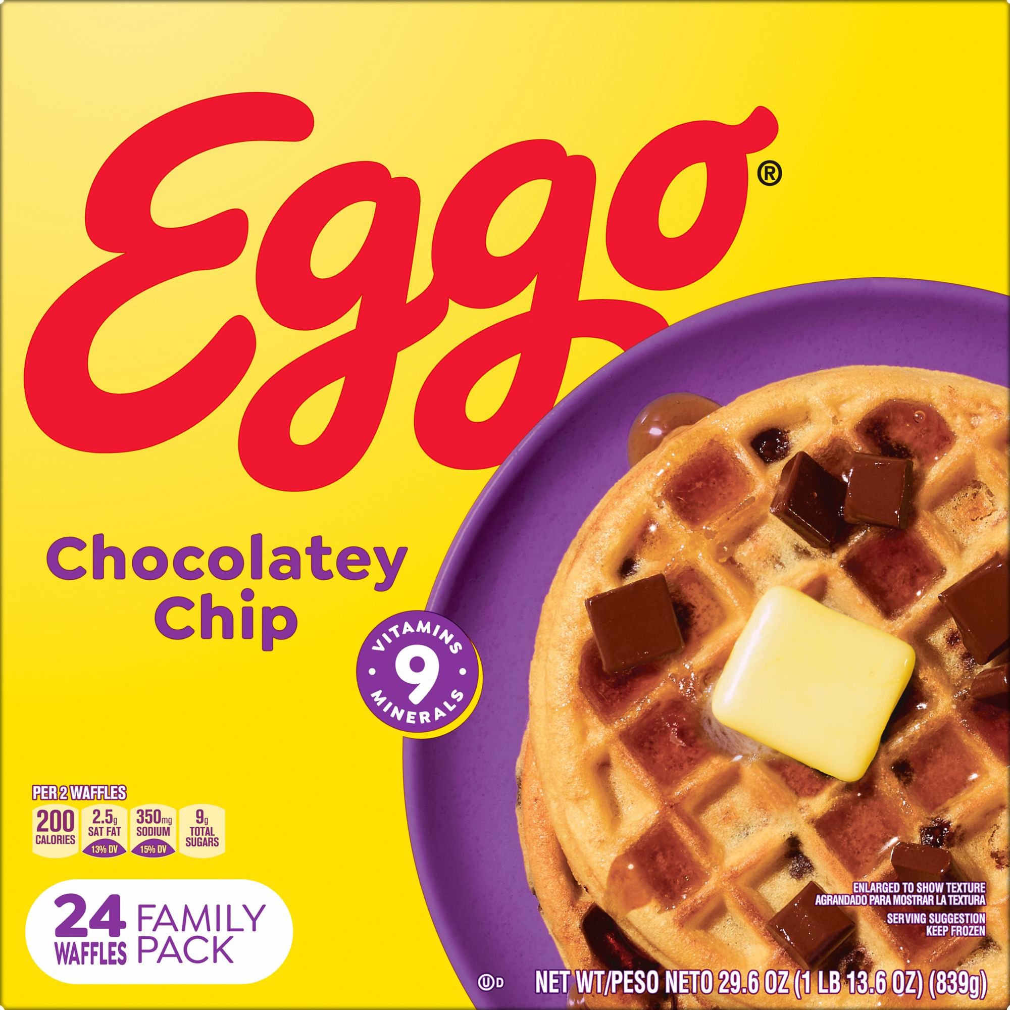 Eggo Frozen Waffles Chocolatey Chip - Shop Entrees & Sides at H-E-B