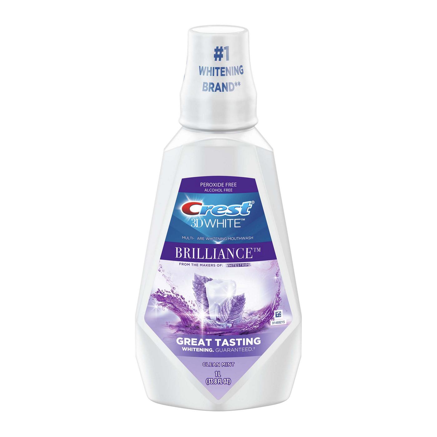 Crest 3D White Brilliance Whitening Mouthwash - Clean Mint; image 1 of 5